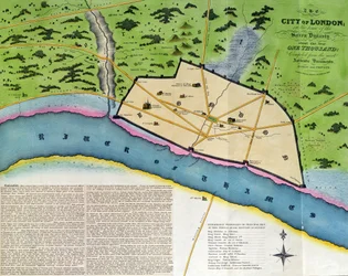La ciudad de Londres en la época de la dinastía sajona, alrededor del año mil, pub. por William Darton, Londres